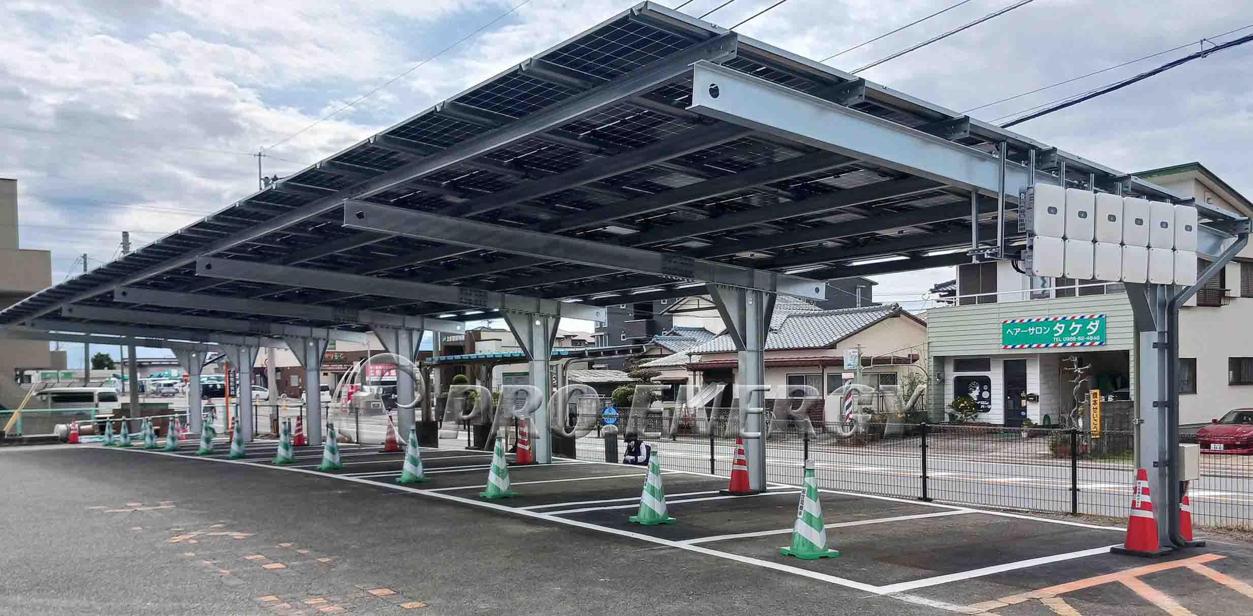 50-kW-Solarcarport-Lösung aus Kohlenstoffstahl in Japan