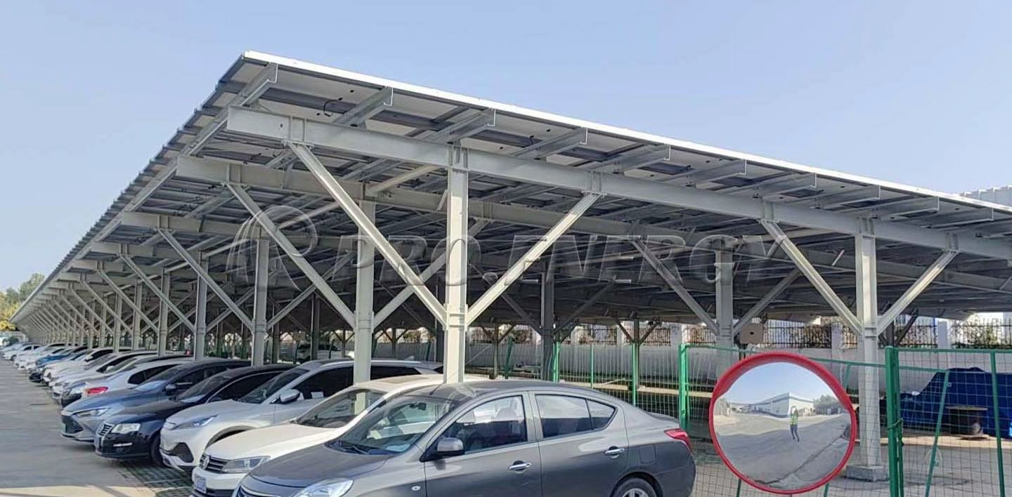 620-kW-Solarcarport-Lösung aus Kohlenstoffstahl in China