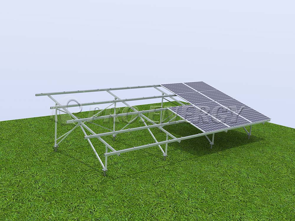 Aluminum double post ground screw