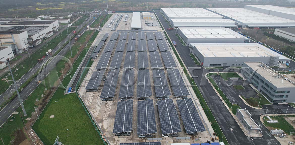 4MWp Solar-Carport-Montagesystem aus Kohlenstoffstahl