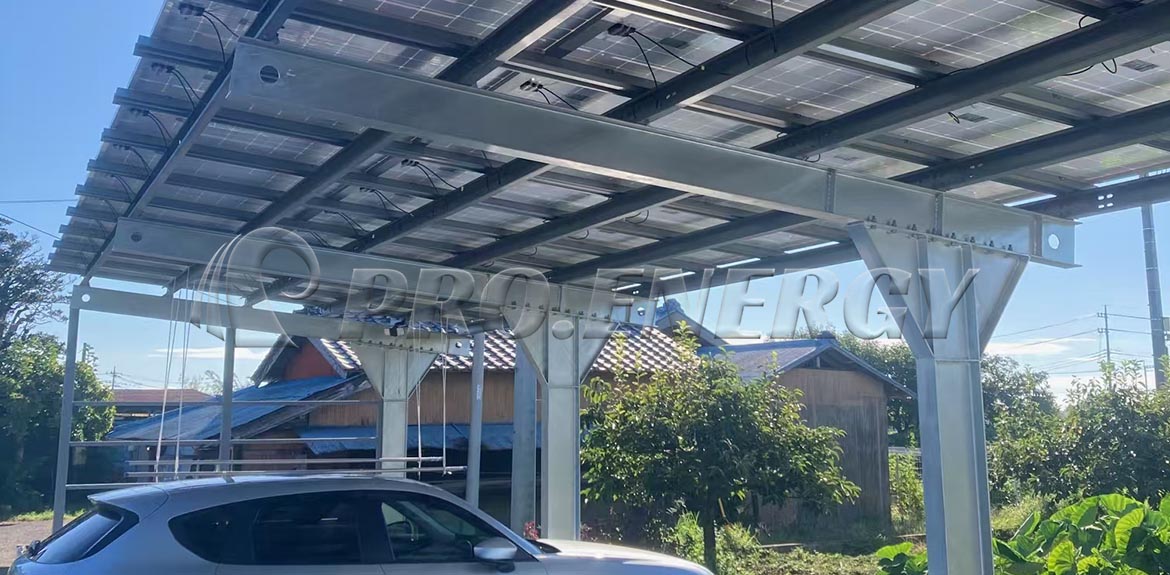 I-förmiges Montagesystem für Solarcarports aus Kohlenstoffstahl