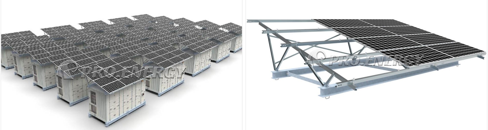 Complete solution for top PV racking and base frame