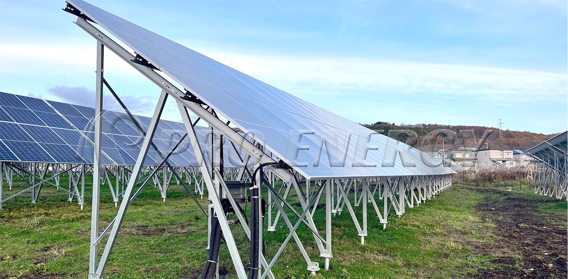 Aluminium-Doppelpfosten-Bodenmontagelösung für Solaranlagen