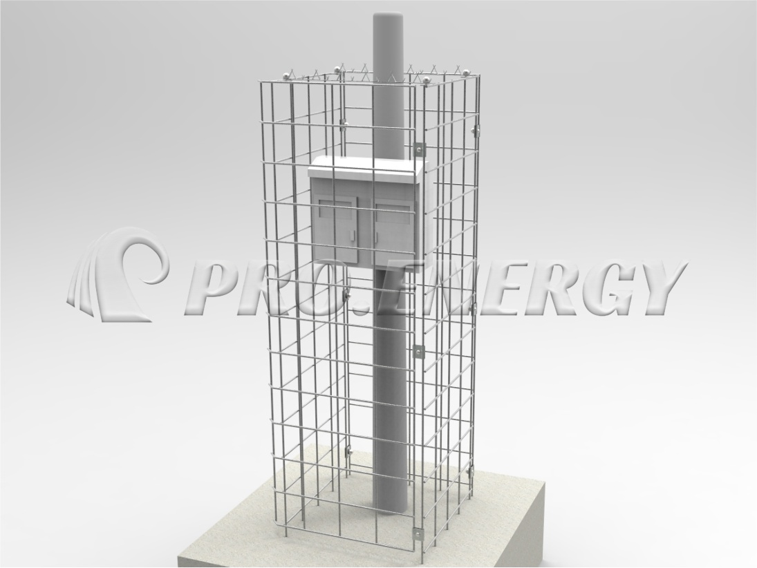 PV combiner box protective mesh guard