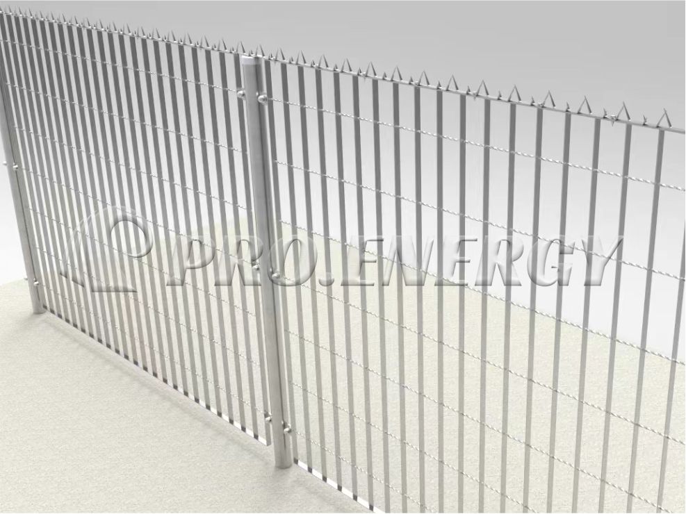 Solar power plant anti-theft perimeter security fence