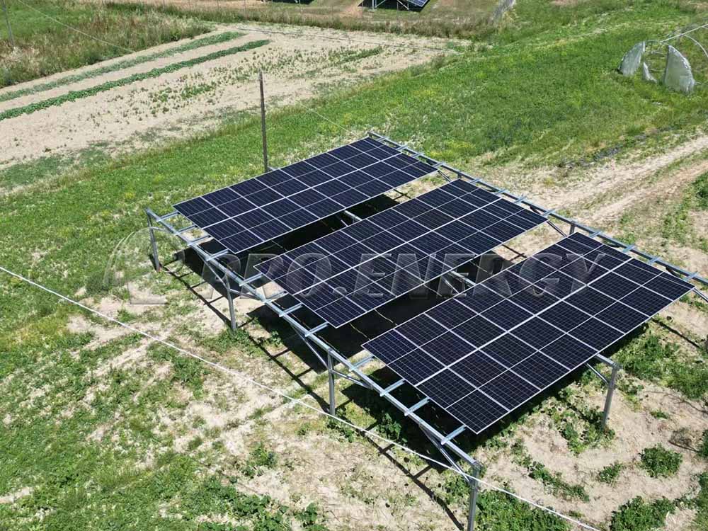 Farmland solar panel installation system