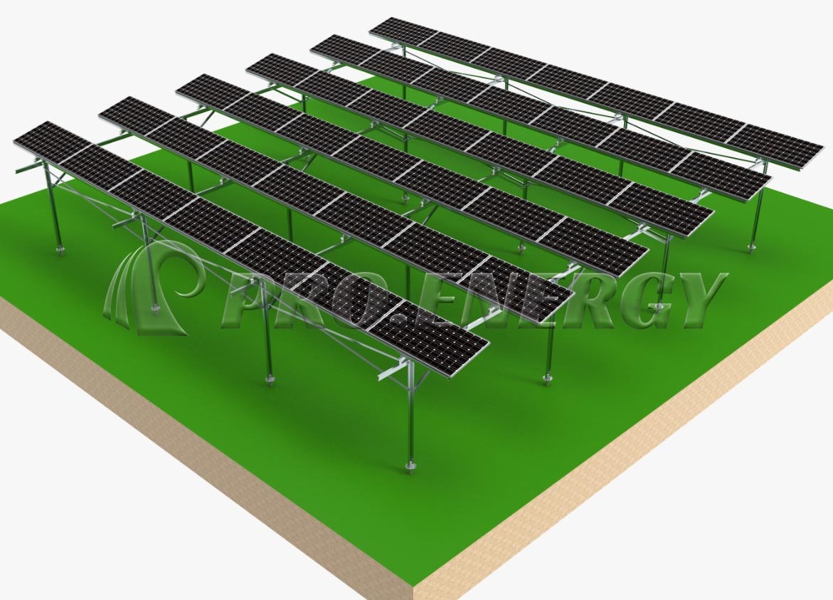 Agrivoltaic solar mounting system render