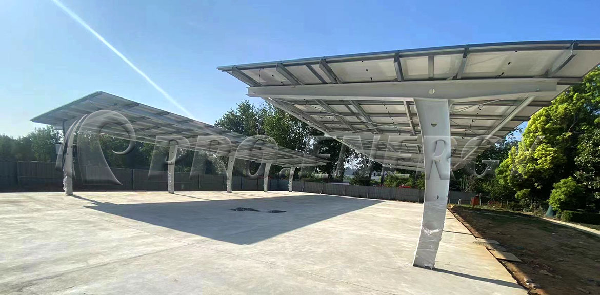 Montagesystem für Solarcarports aus Kohlenstoffstahl